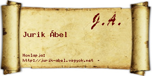 Jurik Ábel névjegykártya