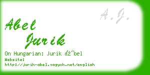 abel jurik business card